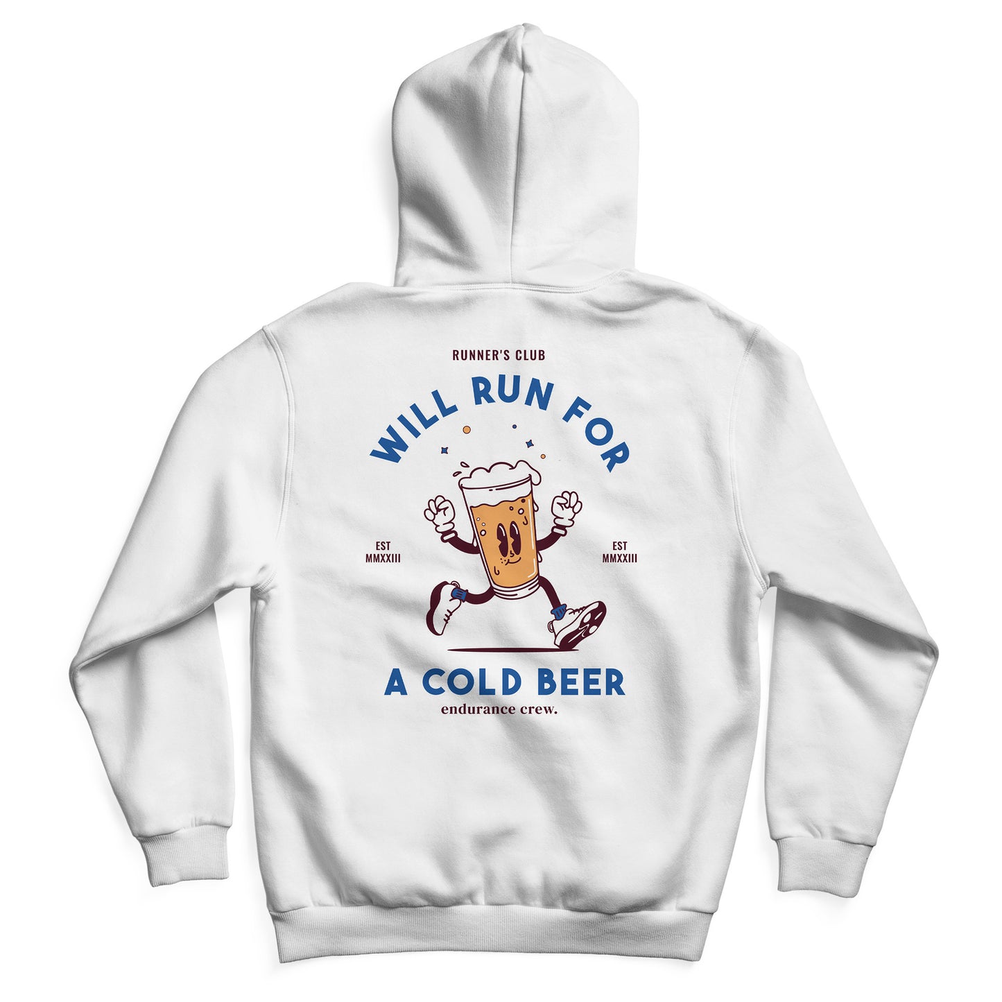 Will Run For Cold Beer White - Hoodie