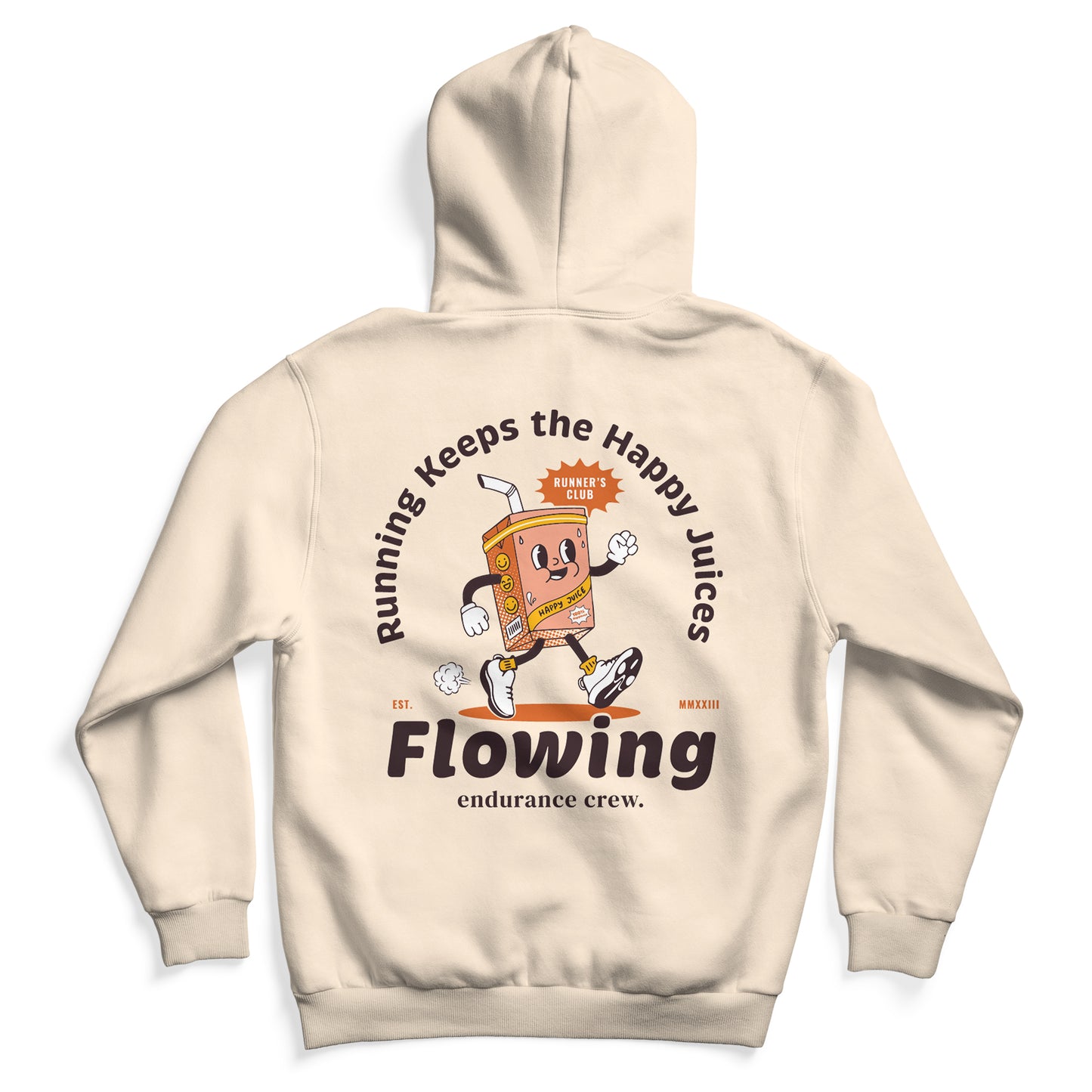 Happy Juices Flowing Beige - Hoodie