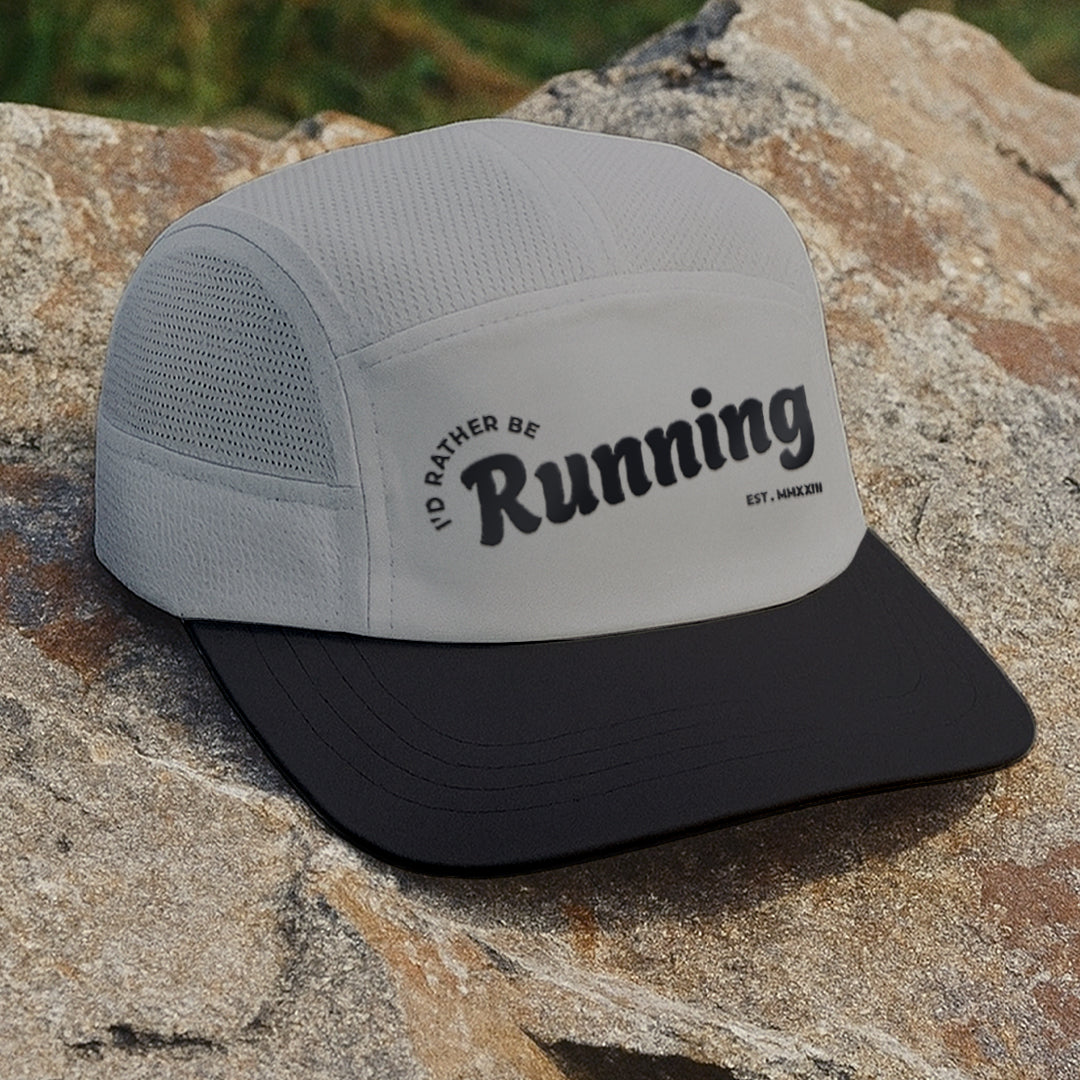 I'd Rather Be Running Grey - Running Cap