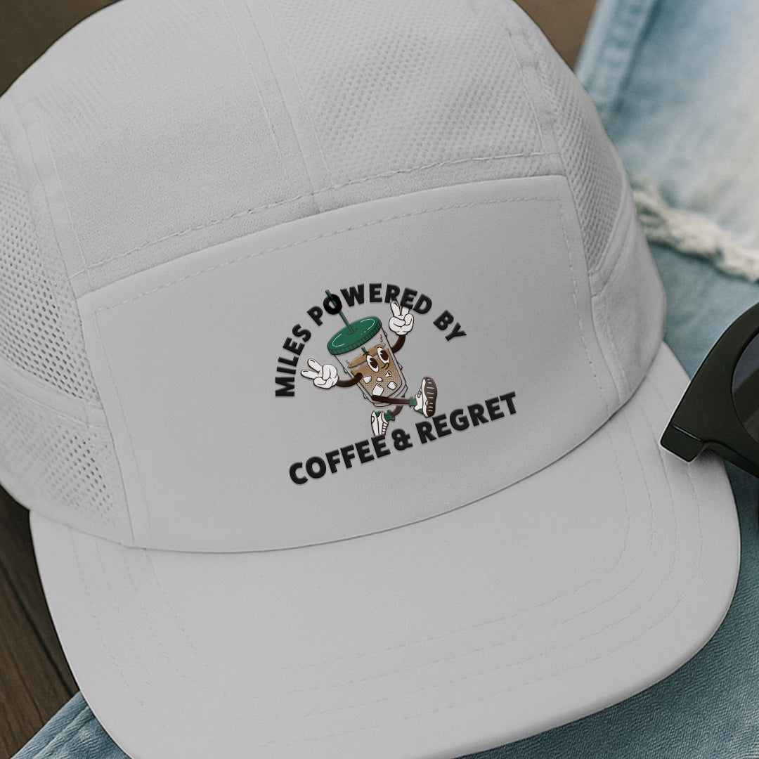Miles Powered By Coffee & Regret Grey - Running Cap
