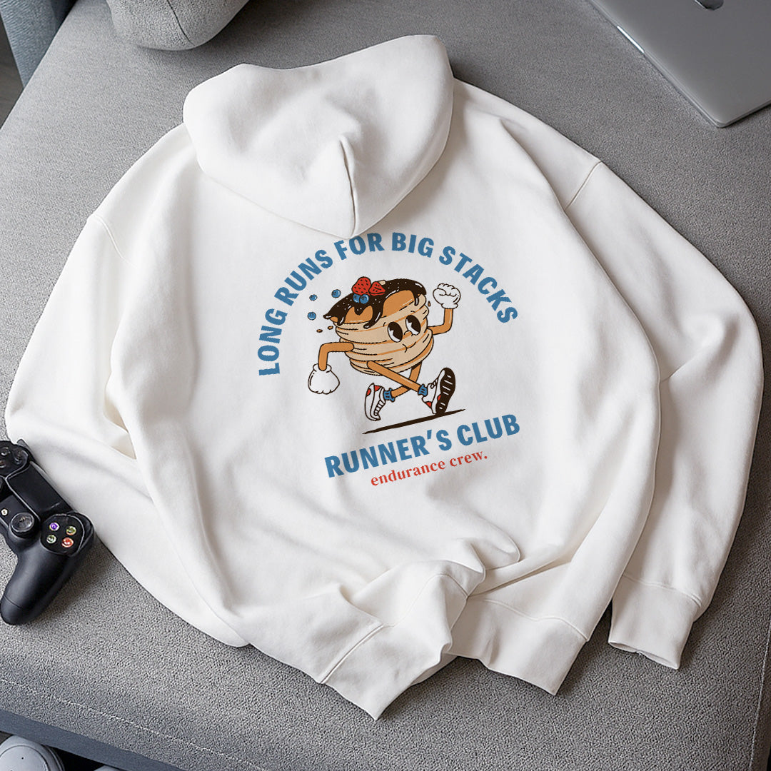 Long Runs For Big Stacks White - Hoodie