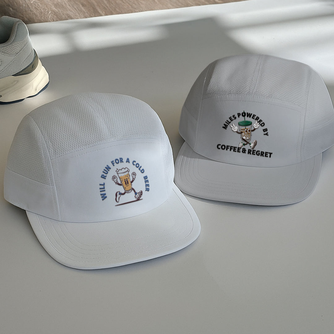 Miles Powered By Coffee & Regret Grey - Running Cap