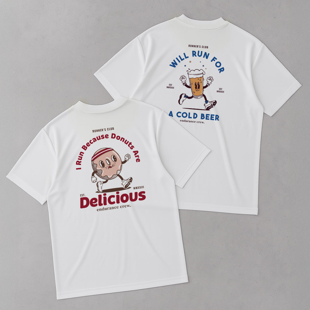 I Run Because Donuts Are Delicious White - T-Shirt