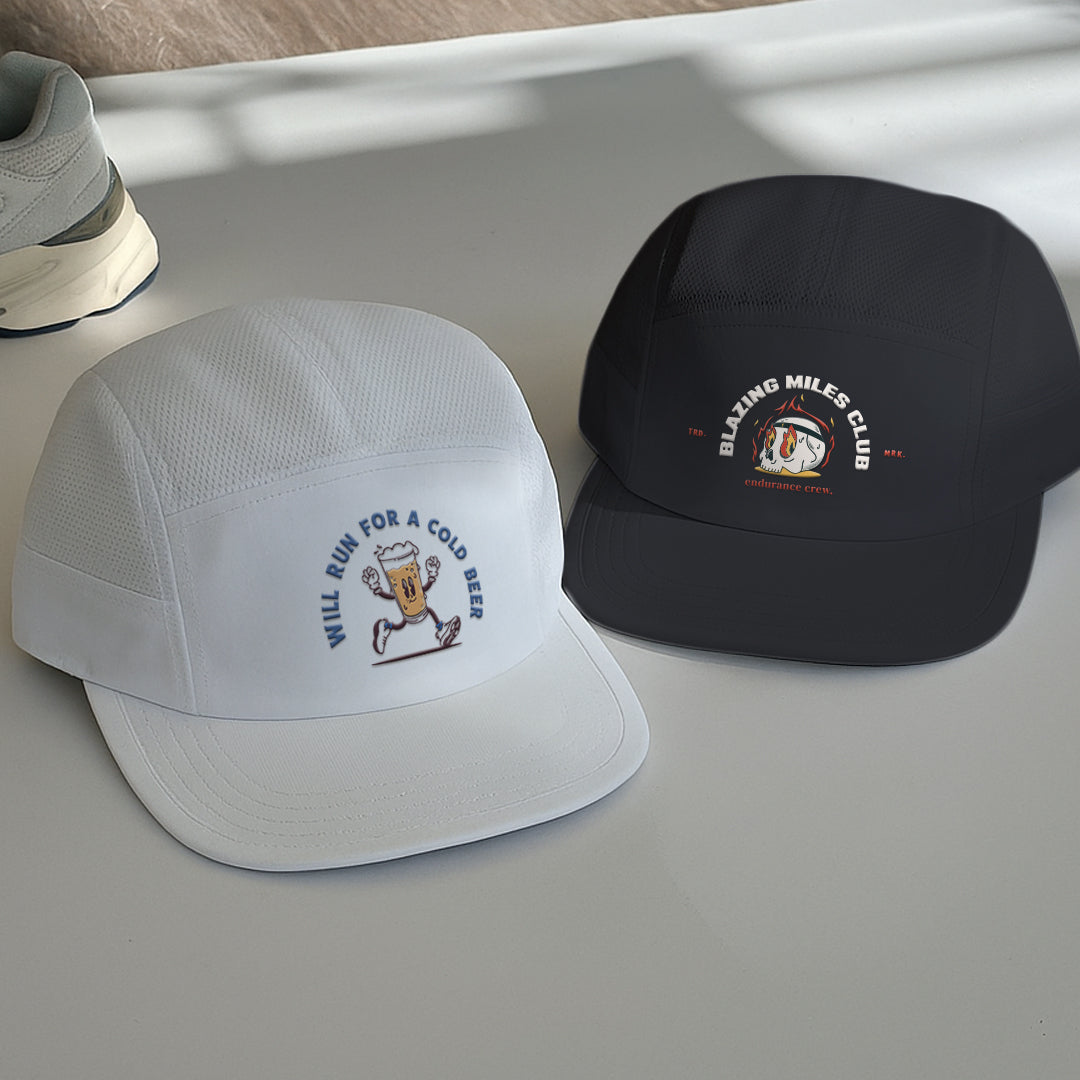 Blazing Miles Club Black - Running Cap