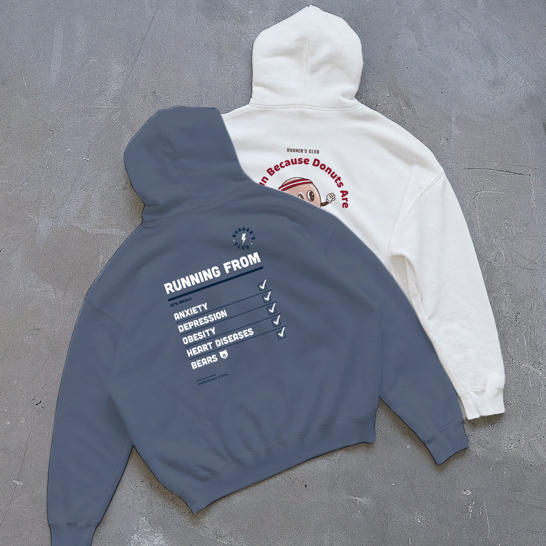 Running From Anxieties Blue - Hoodie