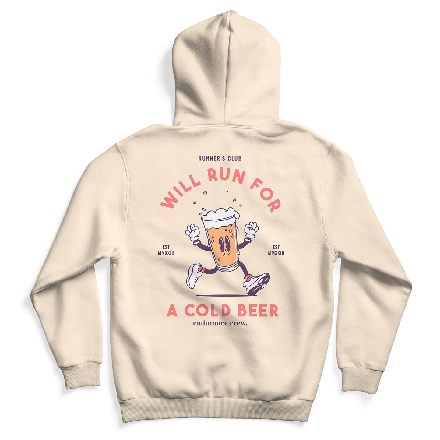 Will Run For Cold Beer Beige - Hoodie