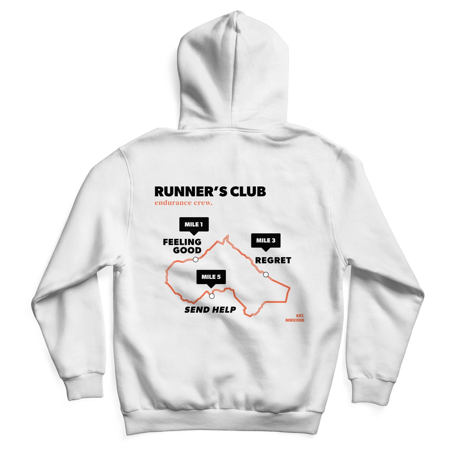 Mile 1: Feeling Good, Mile 3: Send Help White - Hoodie