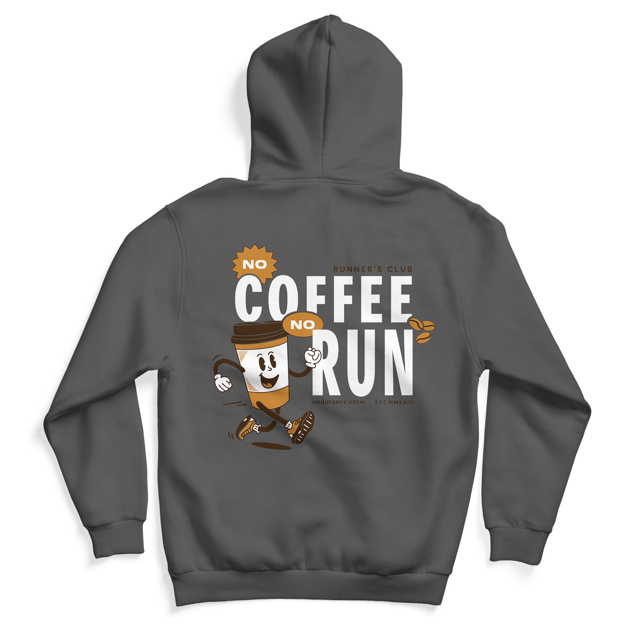 No Coffee No Run Grey - Hoodie – endurance crew