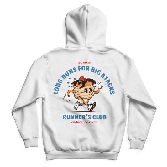 Long Runs For Big Stacks White - Hoodie
