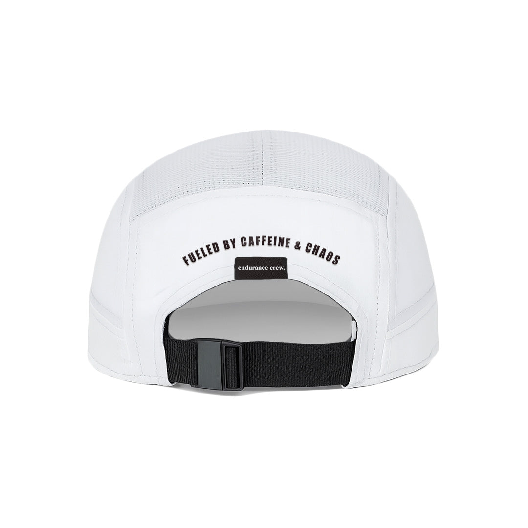 Hot Coffee Hot Mess Hot Miles White - Running Cap
