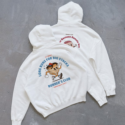 Long Runs For Big Stacks White - Hoodie