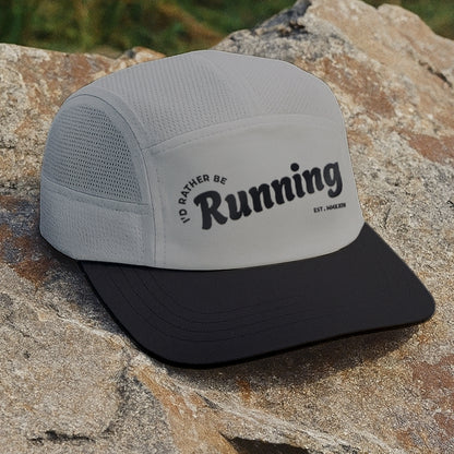 I'd Rather Be Running Grey - Running Cap