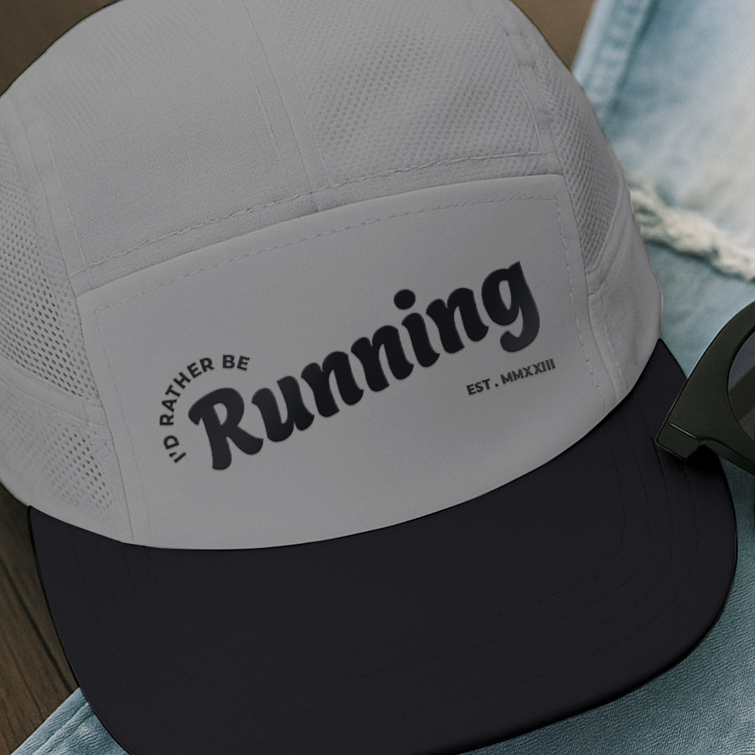 I'd Rather Be Running Grey - Running Cap