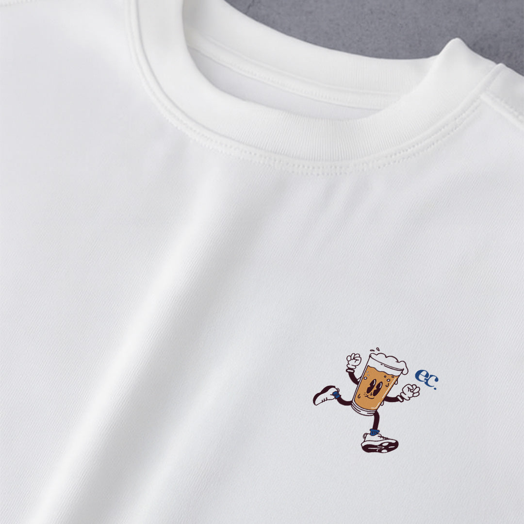 Will Run For A Cold Beer White - T-Shirt