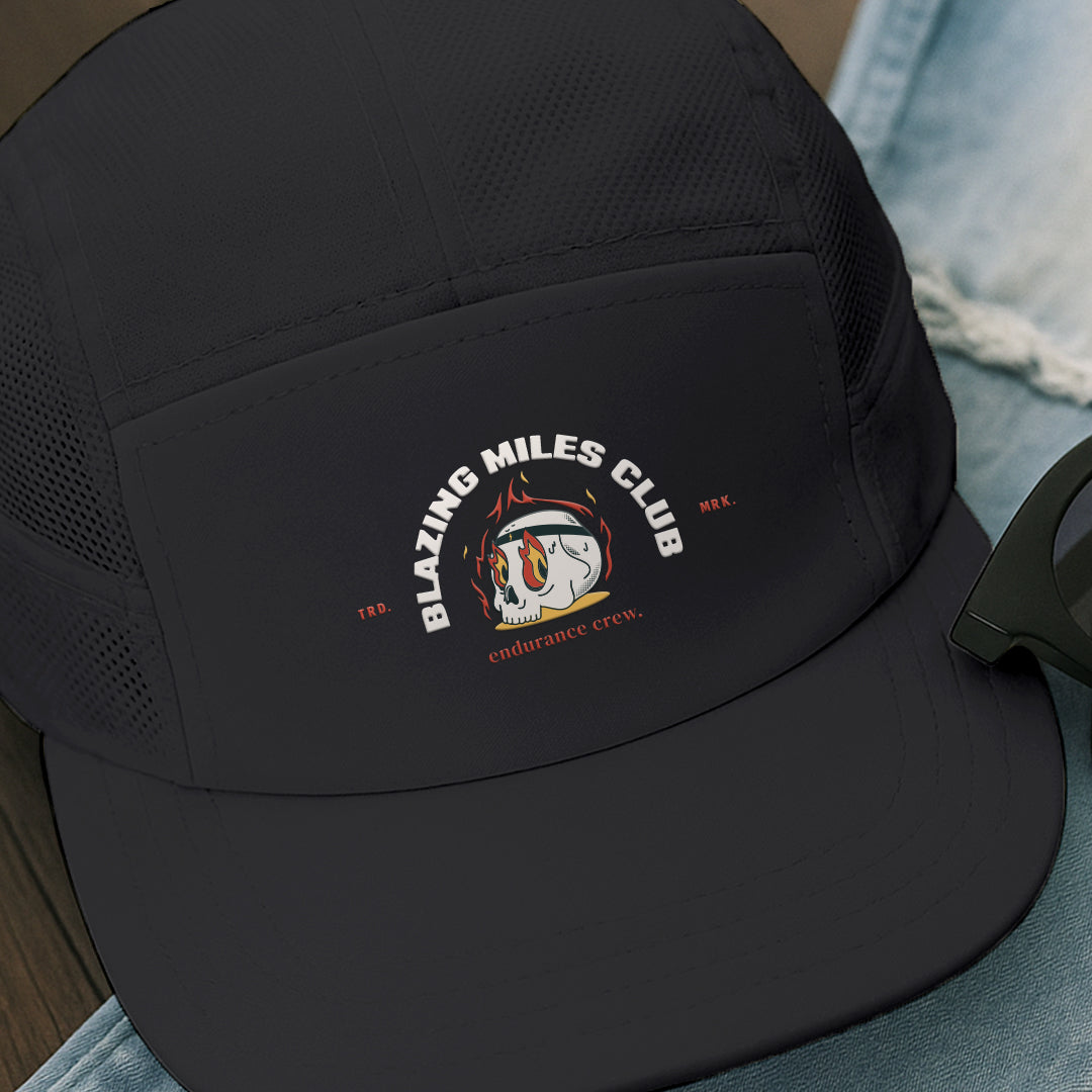 Blazing Miles Club Black - Running Cap