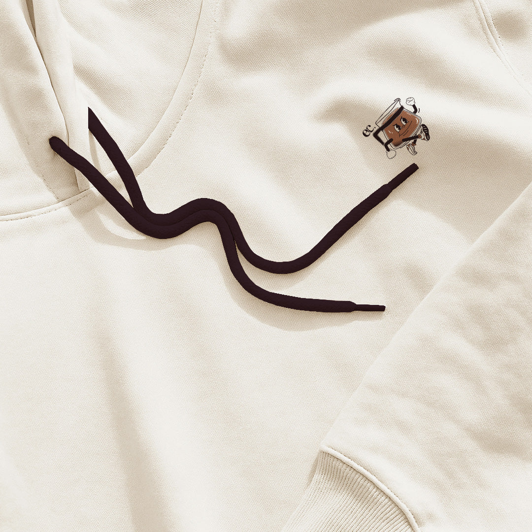 I Run On Coffee And Sheer Determination Beige - Hoodie