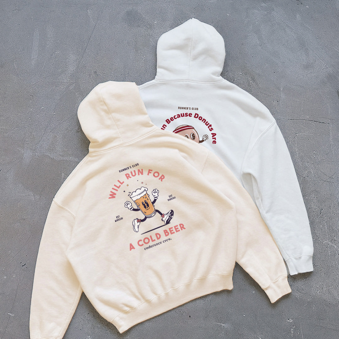 Will Run For Cold Beer Beige - Hoodie