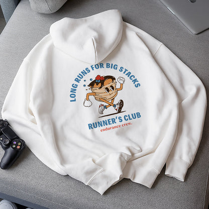 Long Runs For Big Stacks White - Hoodie