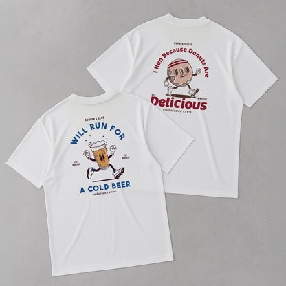 Will Run For A Cold Beer White - T-Shirt