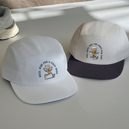 Only here For The Post-Run Pint Beige - Running Cap