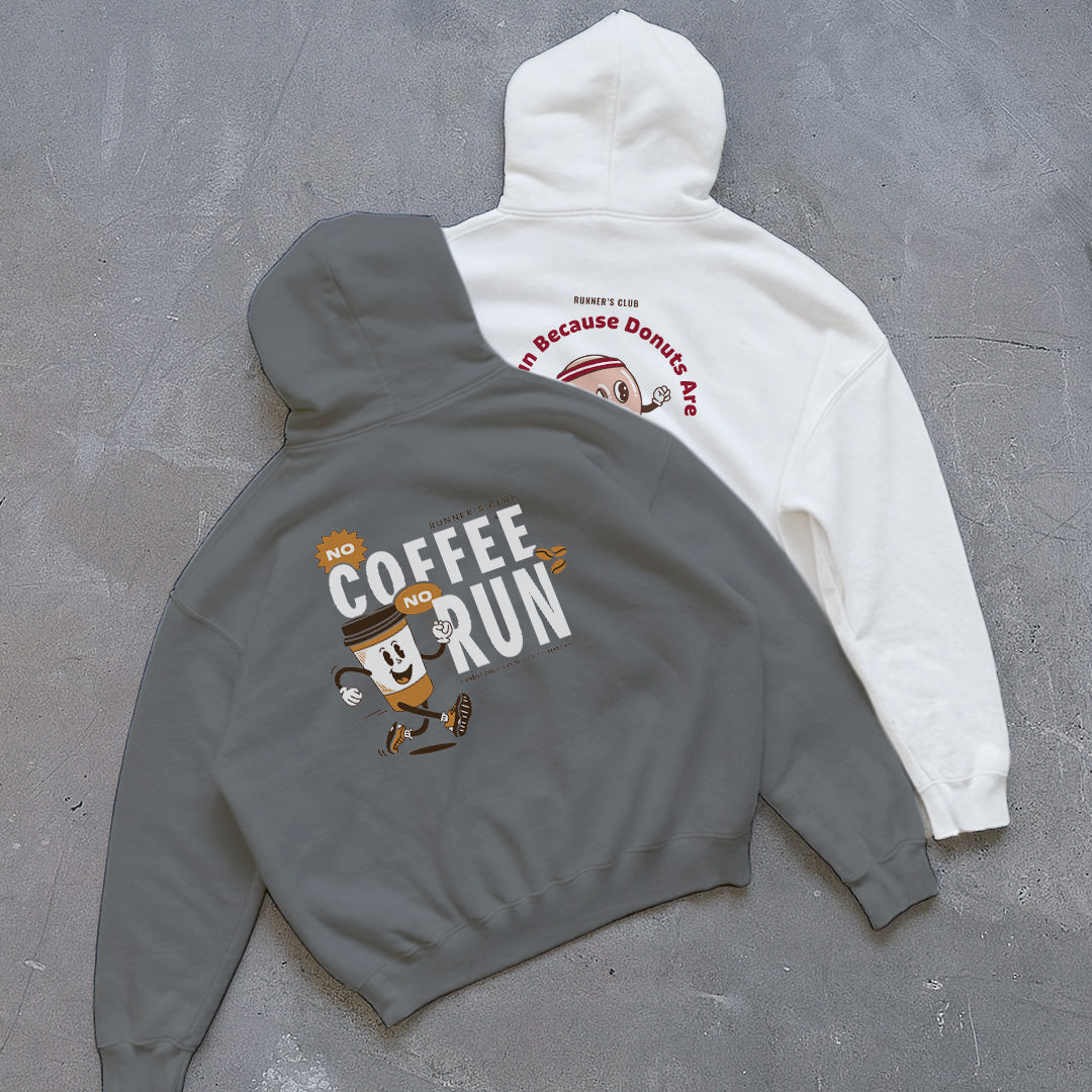 No Coffee No Run Grey - Hoodie