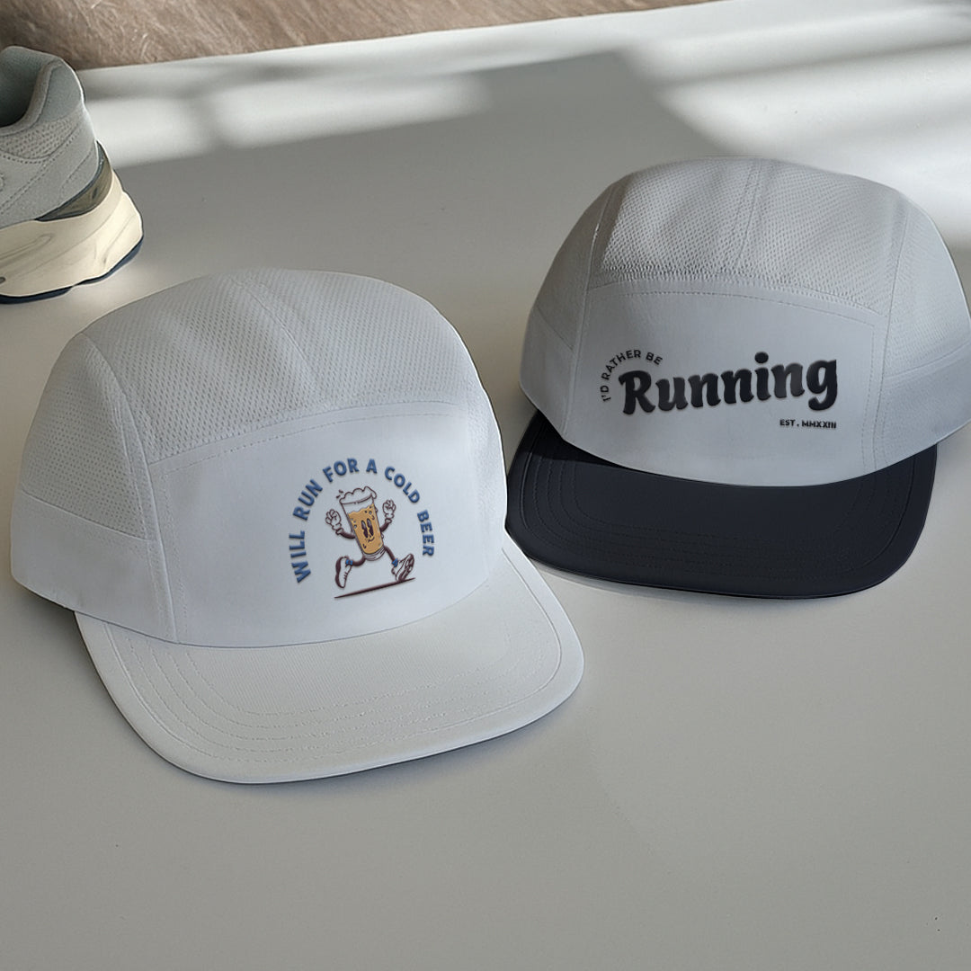 I'd Rather Be Running Grey - Running Cap