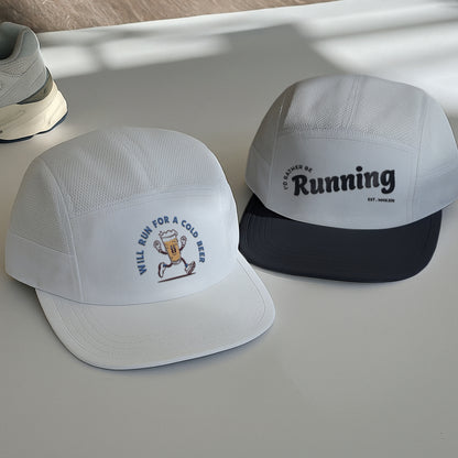 I'd Rather Be Running Grey - Running Cap