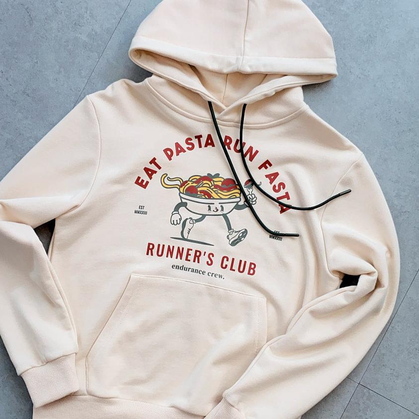 Eat Pasta Run Fasta Cream - Hoodie