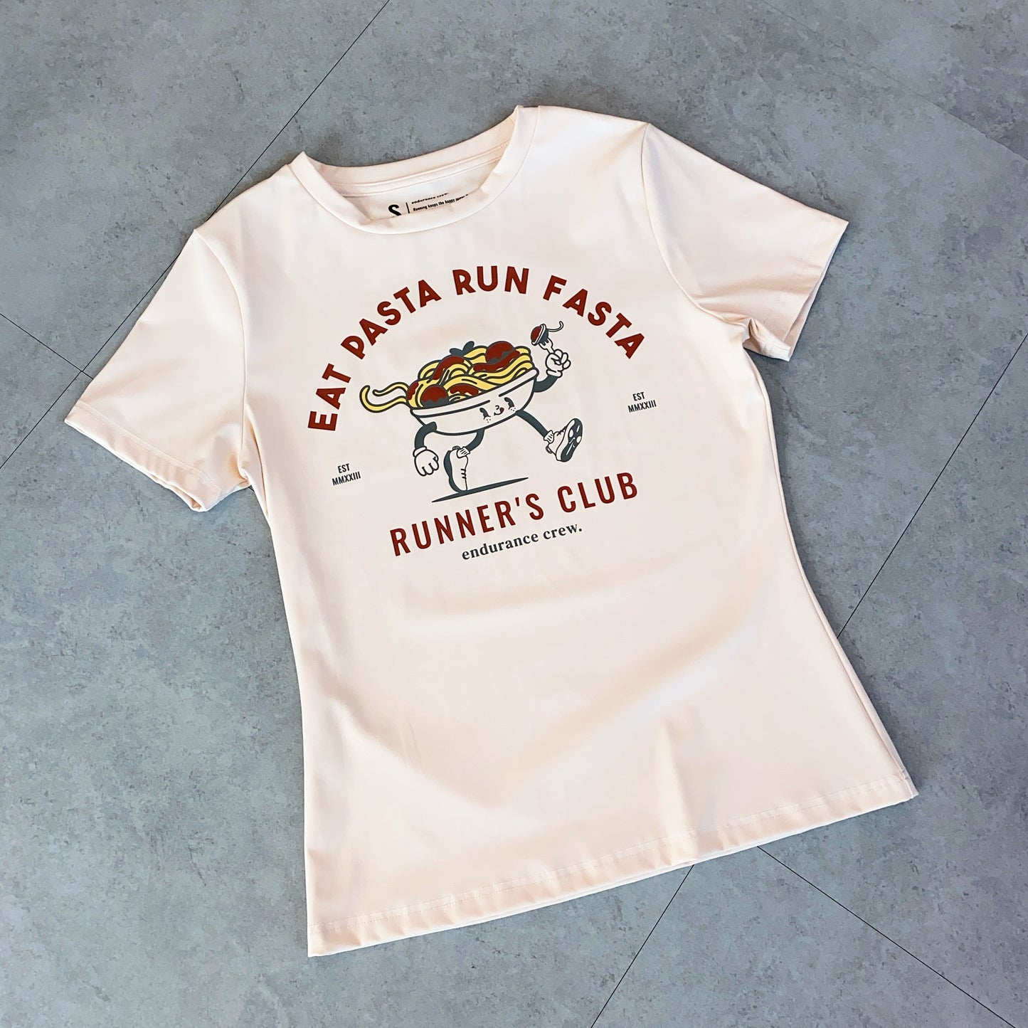 Eat Pasta Run Fasta Peach - Short-Sleeve Shirt