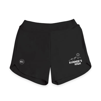 Runner's High Black - High-Rise Short 4"