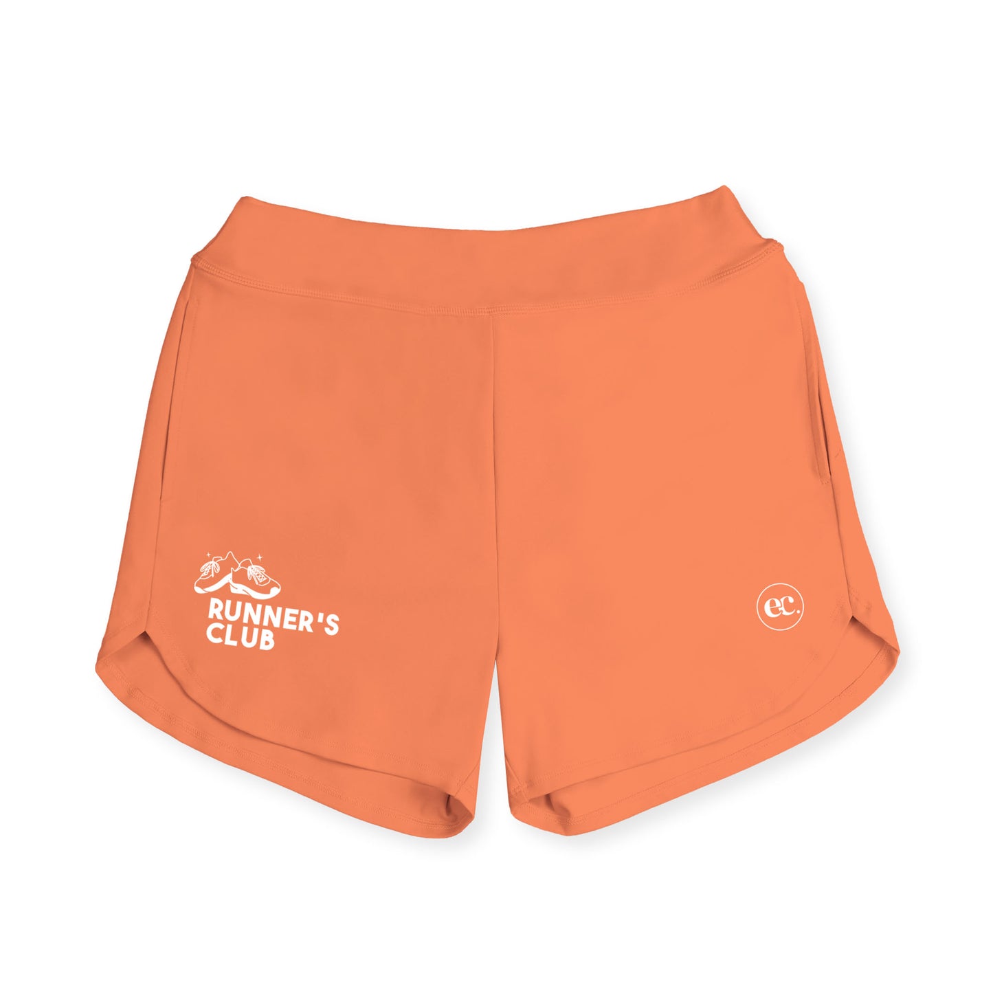 Runner's Club Orange - High-Rise Short 4"