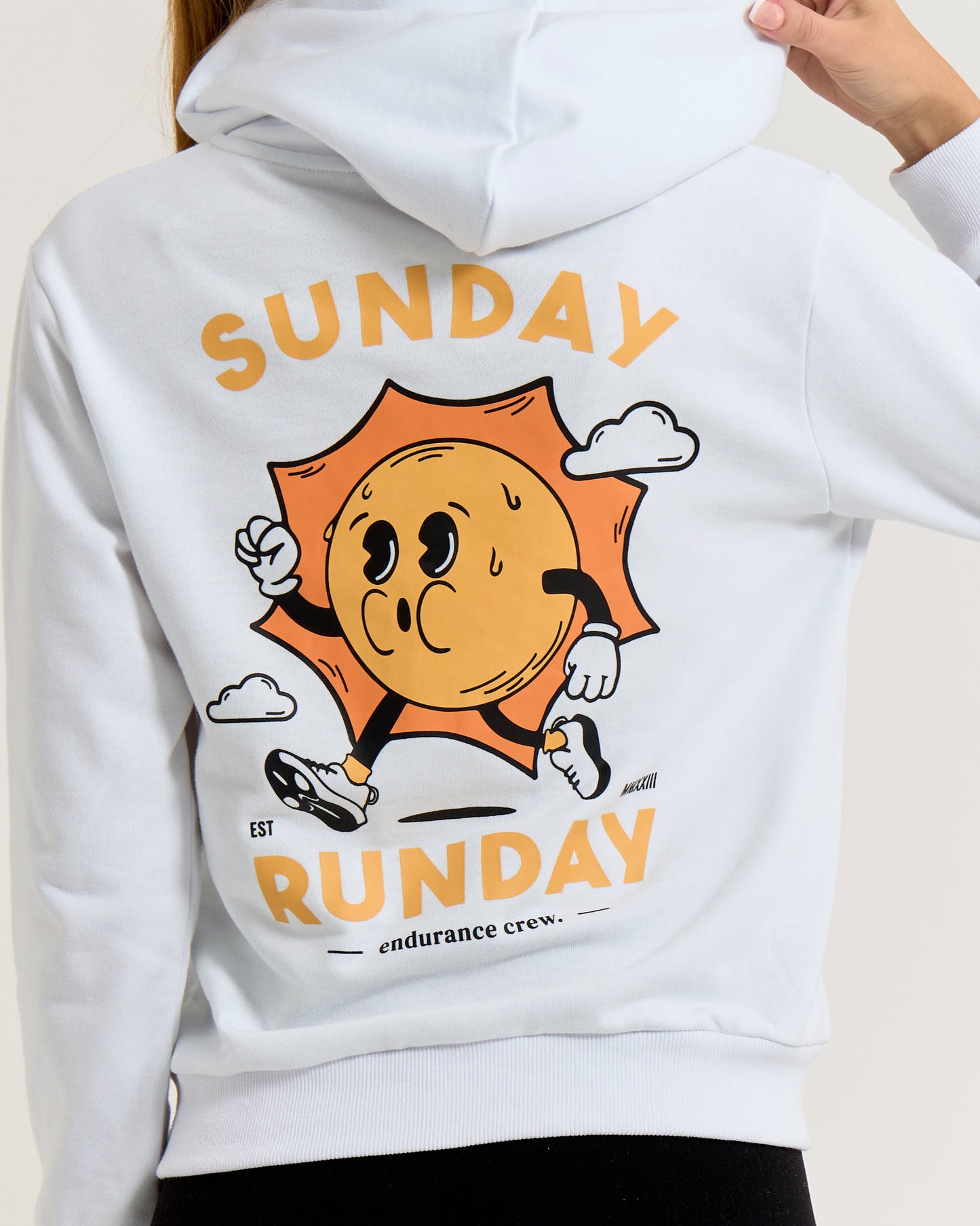 Sunday Runday White - Hoodie