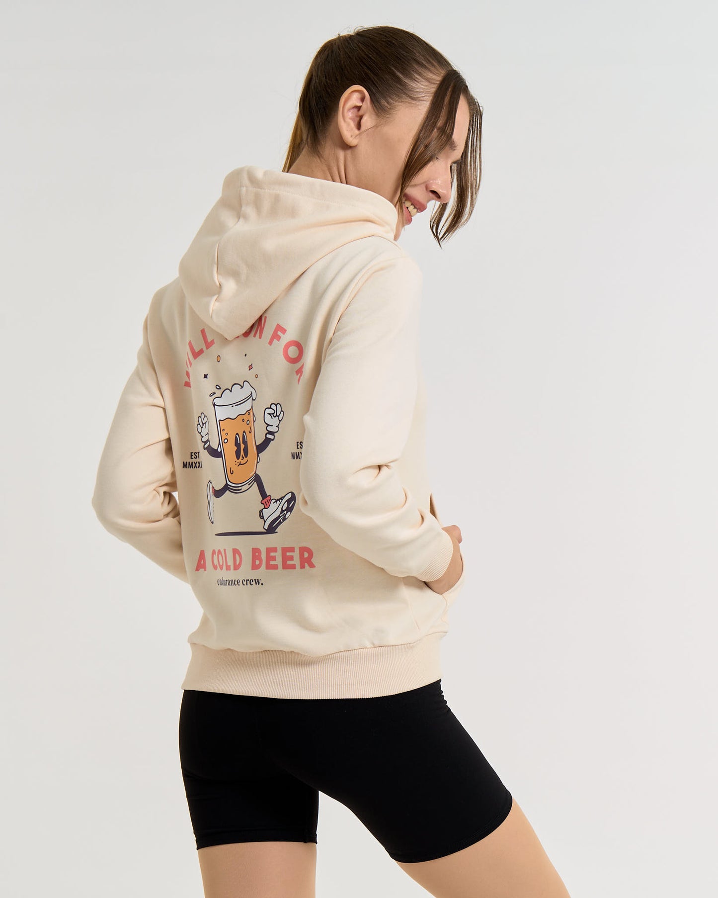 Run For Cold Beer Cream - Hoodie