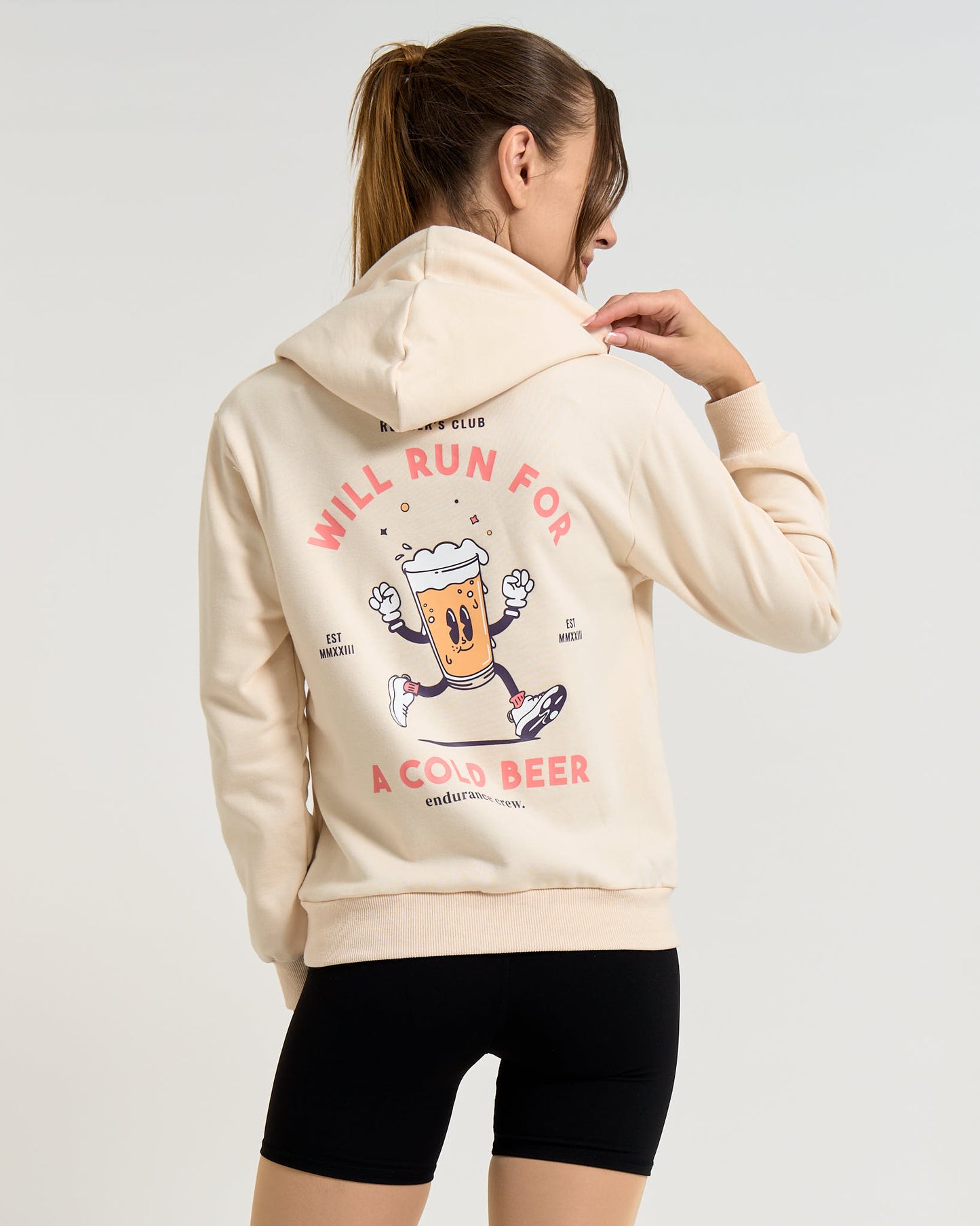 Run For Cold Beer Cream - Hoodie