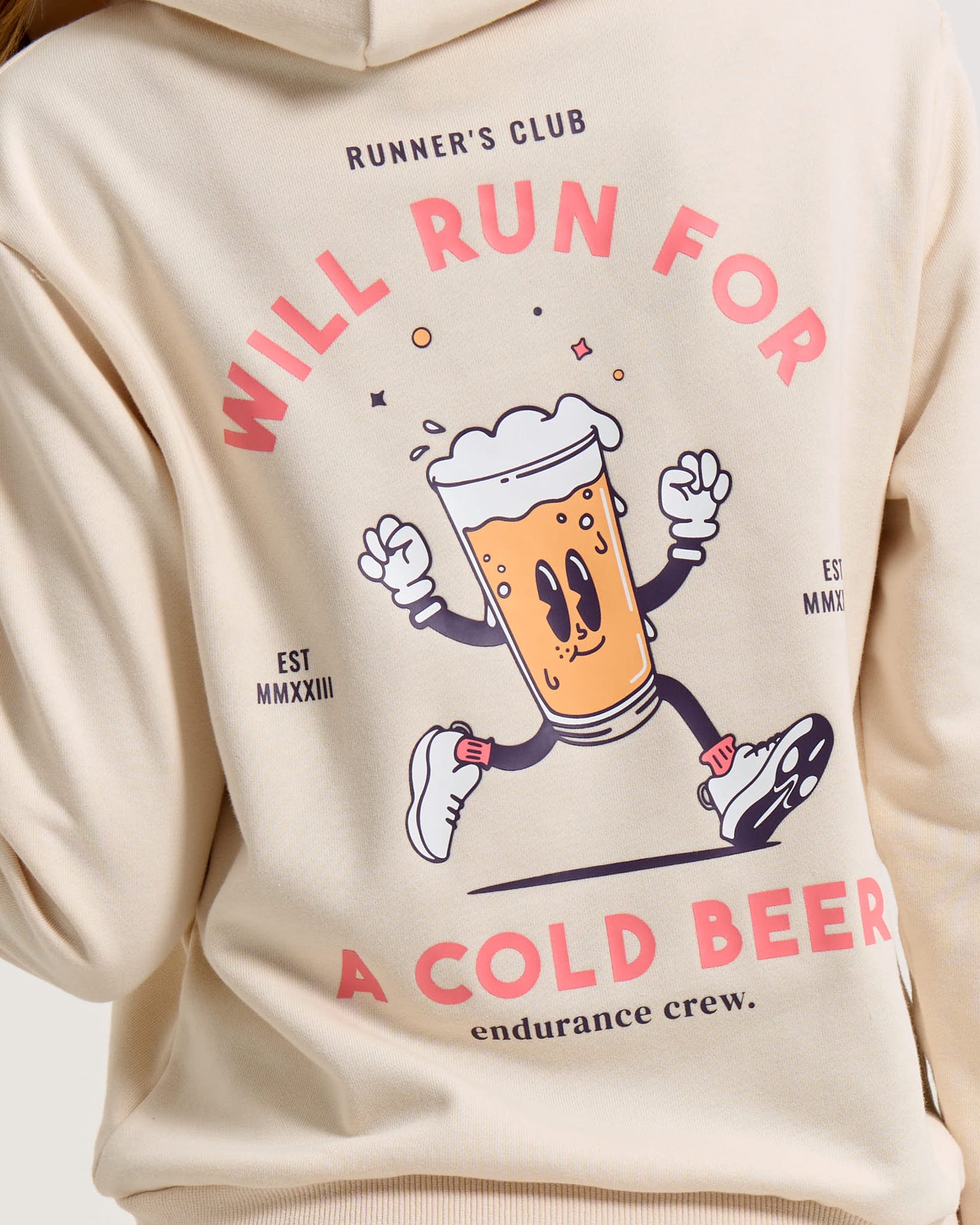 Run For Cold Beer Cream - Hoodie