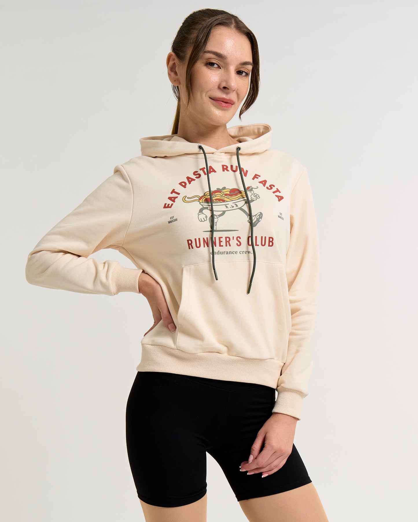 Eat Pasta Run Fasta Cream - Hoodie