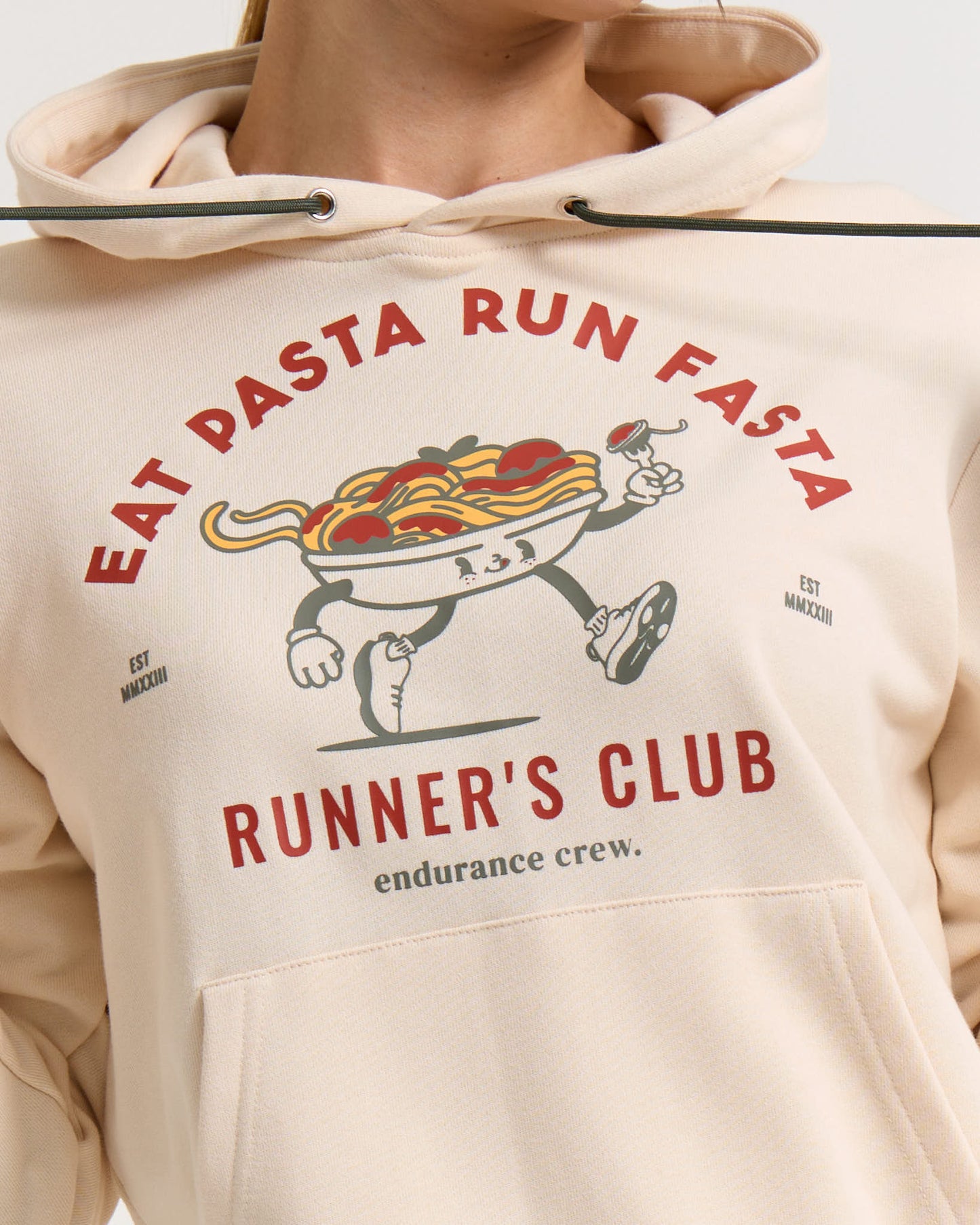 Eat Pasta Run Fasta Cream - Hoodie