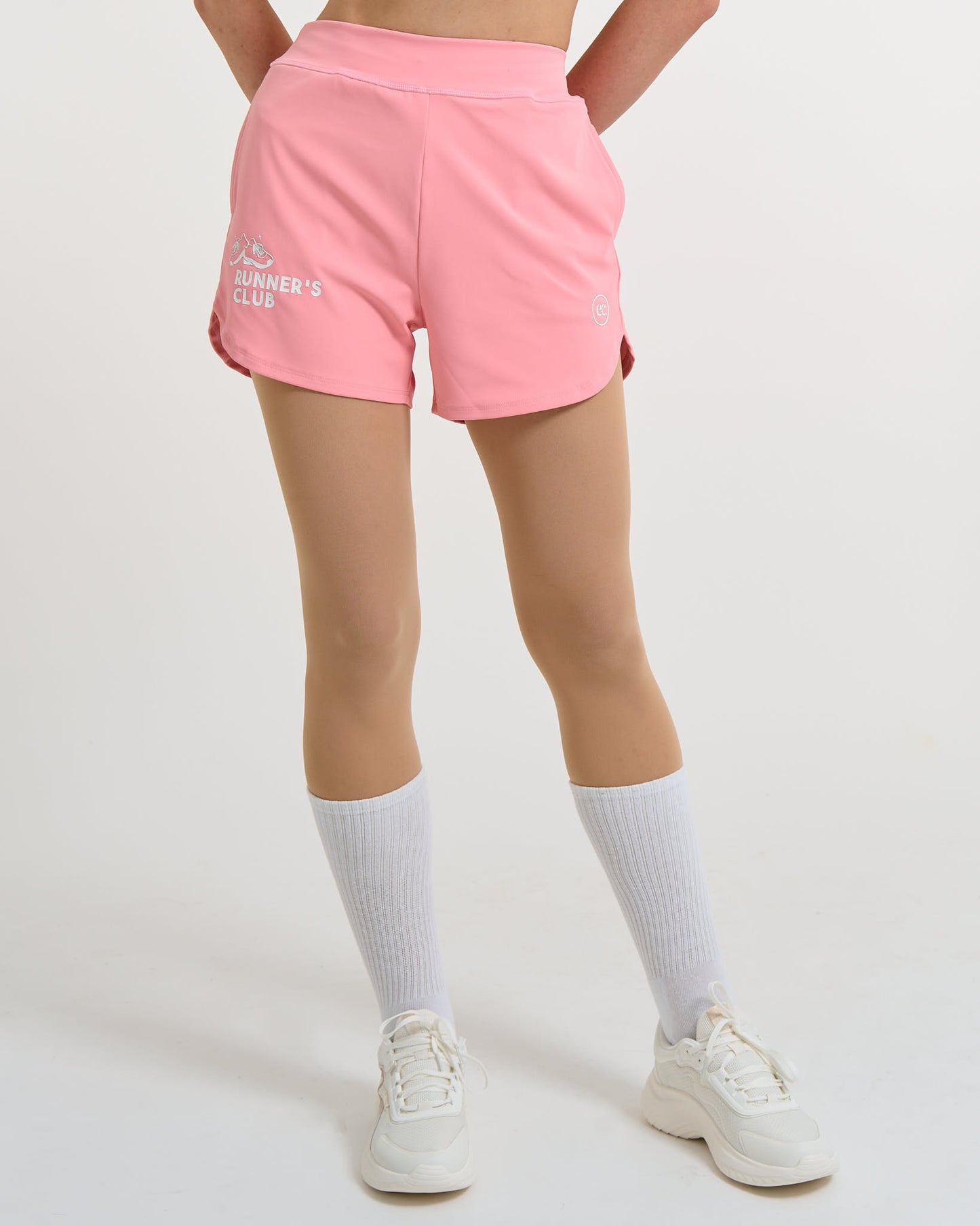 Runner's Club Pink - High-Rise Short 4"